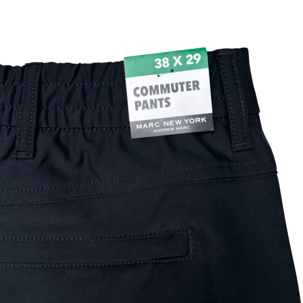 Marc New York Commuter Pant Black 38x29 Men Golf Travel Office Business